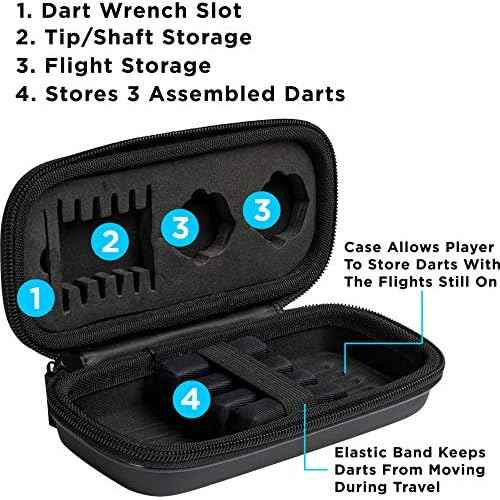 Viper Jaguar 80% Tungsten Soft Tip Darts with Storage/Travel Case, 18 Grams