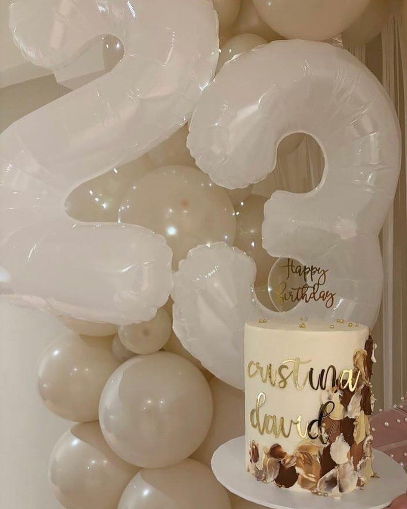 White Number 0 Balloon 40 Inch, 0 Balloon Number for 10th 20th 30th 40th 50th 60th Birthday Decorations, White Party Supplies