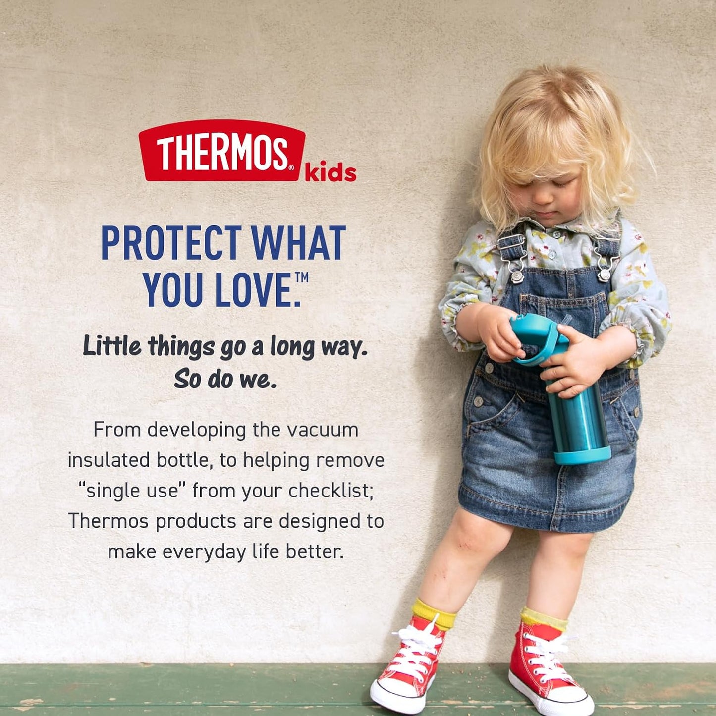THERMOS FUNTAINER Water Bottle - 12 Ounce Kids Stainless Steel Vacuum Insulated | Space Unicorn Design