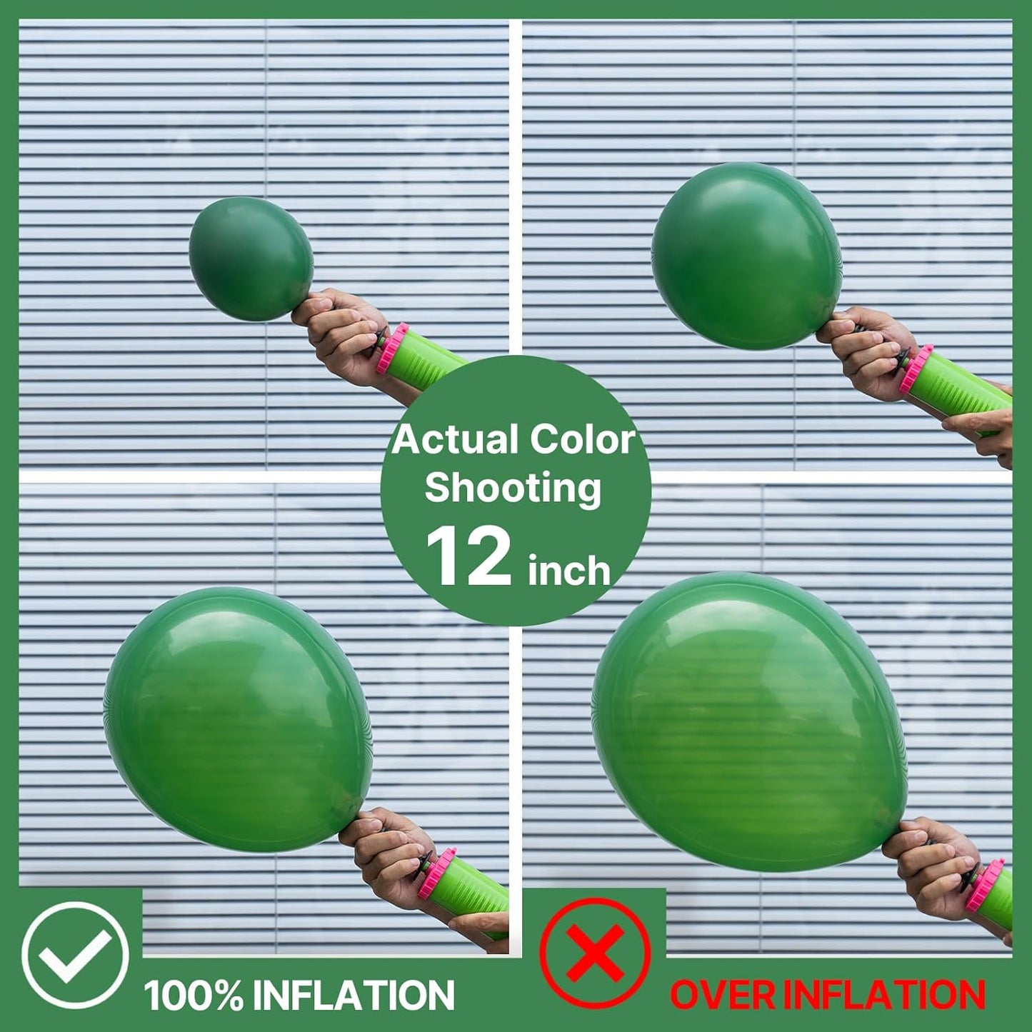 PartyWoo Hunter Green & Red Balloon Arch Kit - 140pcs in 5, 10, 12 & 18 Inch Sizes for Festive Celebrations