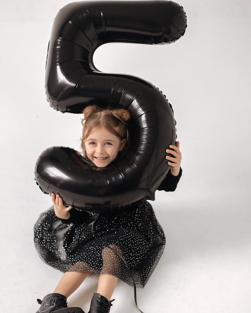 Black Number 15 Balloon 40 inch, 15 Number Balloons, 15th Black Birthday Decorations, 15 Year Old Girls Boys Party Supplies