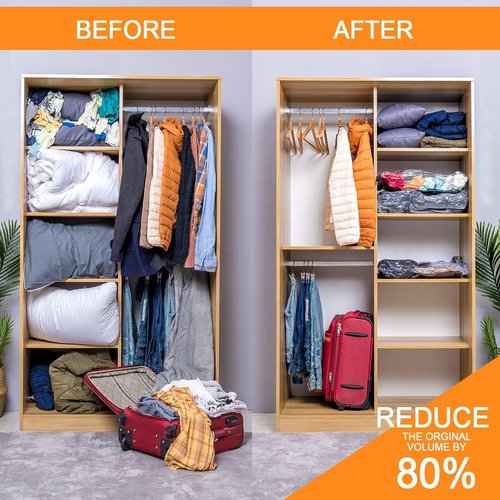 GONGSHI Vacuum Storage Bags - Space Saver Seal Bags for Clothing & Travel | 6 Large Size