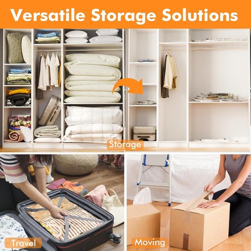 GONGSHI Vacuum Storage Bags, Space Saver Seal Bags For Clothing, Travel Luggage,Blankets, Comforters, Pillows, Clothes Storage.28 Combo