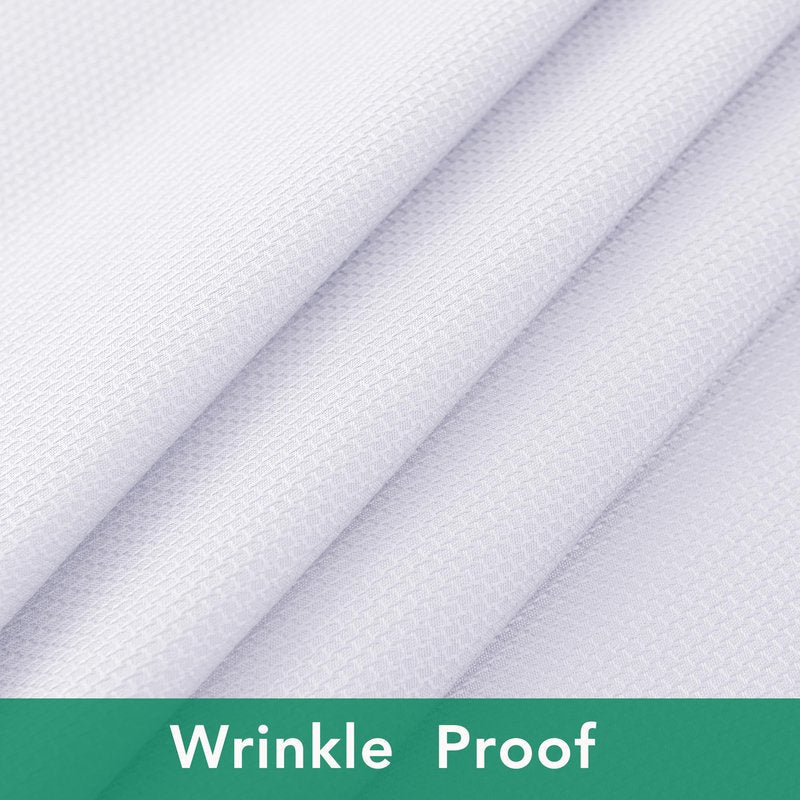 Biscaynebay Textured Fabric Tablecloths 90x156 Inches Rectangular, White Water Resistant Tablecloths for Dining, Kitchen, Wedding and Parties etc. Machine Washable