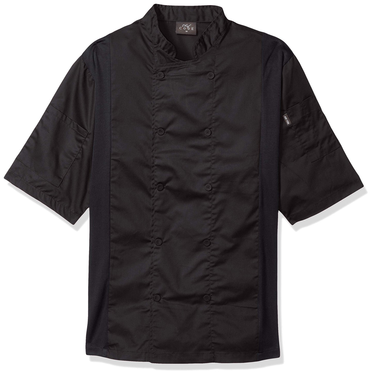 Chef Code Cool Breeze Side Vent Chef Coat (Charcoal, M)