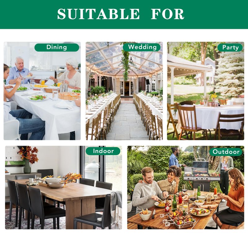 Biscaynebay Textured Fabric Round Tablecloths 70", Brown Water Resistant Table Cloth Circle Folding Table Covers for Dining, Kitchen, Wedding, Parties etc. Machine Washable