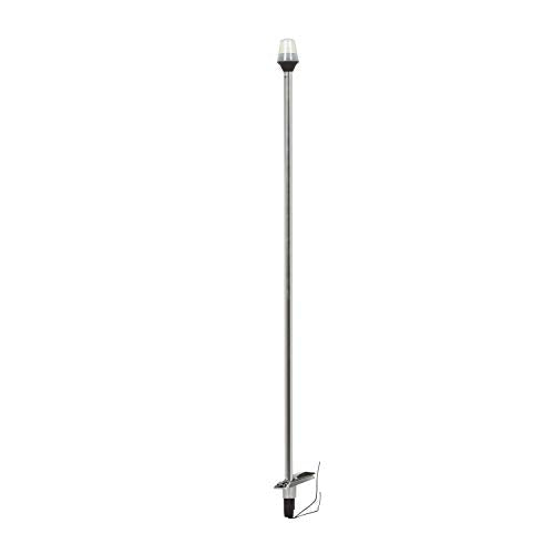 Attwood 7100C7 Stowaway Light with Plug-in Base ? 36-Inch-Long Pole, 2-Mile 360-Degree Illumination for Boats Up to 65.6 Feet