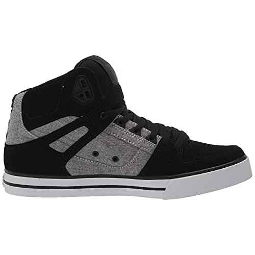 DC Men's Pure High Top Wc Skate Shoes Casual Sneakers, Black/Battleship/Armor, 13