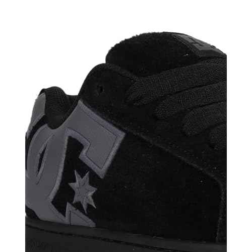 DC Men's Court Graffik SE Skate Sneaker Shoe, Black/Black/Grey, 13
