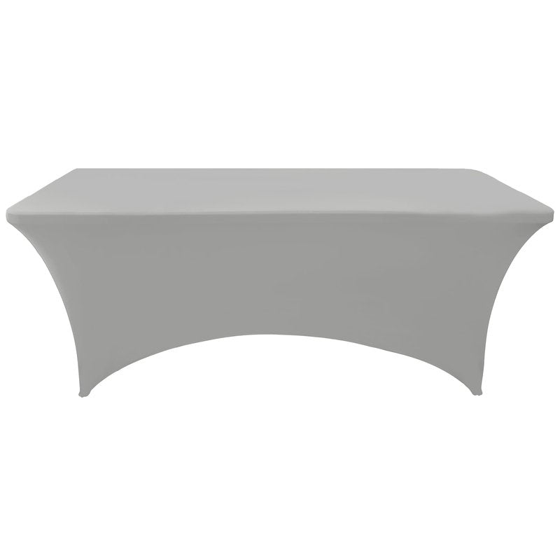 ZarzaaSik 113 6-Pack 6ft Spandex Table Covers for Rectangle Standard Folding Tables - Wrinkle Resistant Stretch Tablecloths - Ultimate Fitted Table Protector for Parties, Banquet, and Wedding