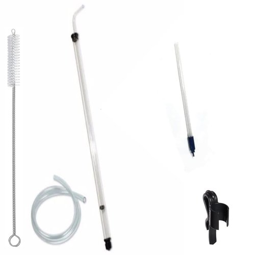 Fermtech Regular Deluxe Siphon Homebrew Kit, Regular Auto-Siphon Brewing Equipment, 24" Pro Wine Bottling Wand Filler, Clamp and Tubing and 30" Brush. Wine, Beer, and Kombucha Making Supplies