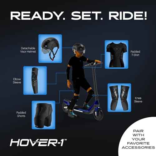 Hover-1 Chroma Folding Kick Scooter for Kids with Multicolor Wheel Lights, 3¡± Front Wheels, Rear Foot Brake, and 110 LB Weight Capacity