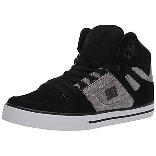 DC Men's Pure High Top Wc Skate Shoes Casual Sneakers, Black/Battleship/Armor, 11.5