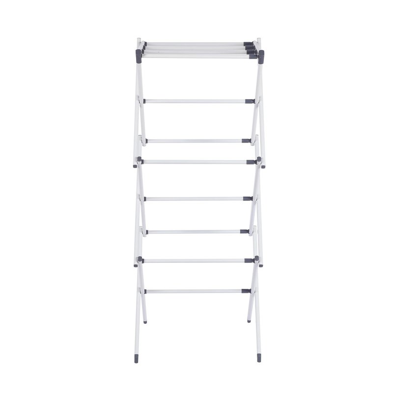 Maomo Standard Metal Drying Rack - Easy to Install Without Tools, Space-Saving telescoping Design, 16.93-29.92 inches Wide, White.
