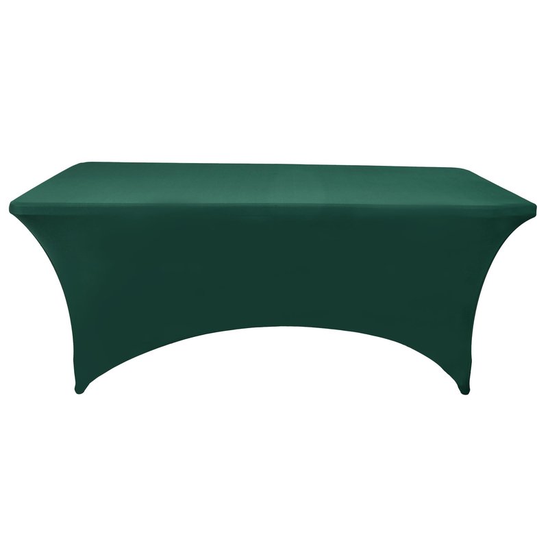 ZarzaaSik 2-Pack 6ft Spandex Table Covers for Rectangle Standard Folding Tables - Wrinkle Resistant Stretch Tablecloths - Ultimate Fitted Table Protector for Parties, Trade Shows, Banquet