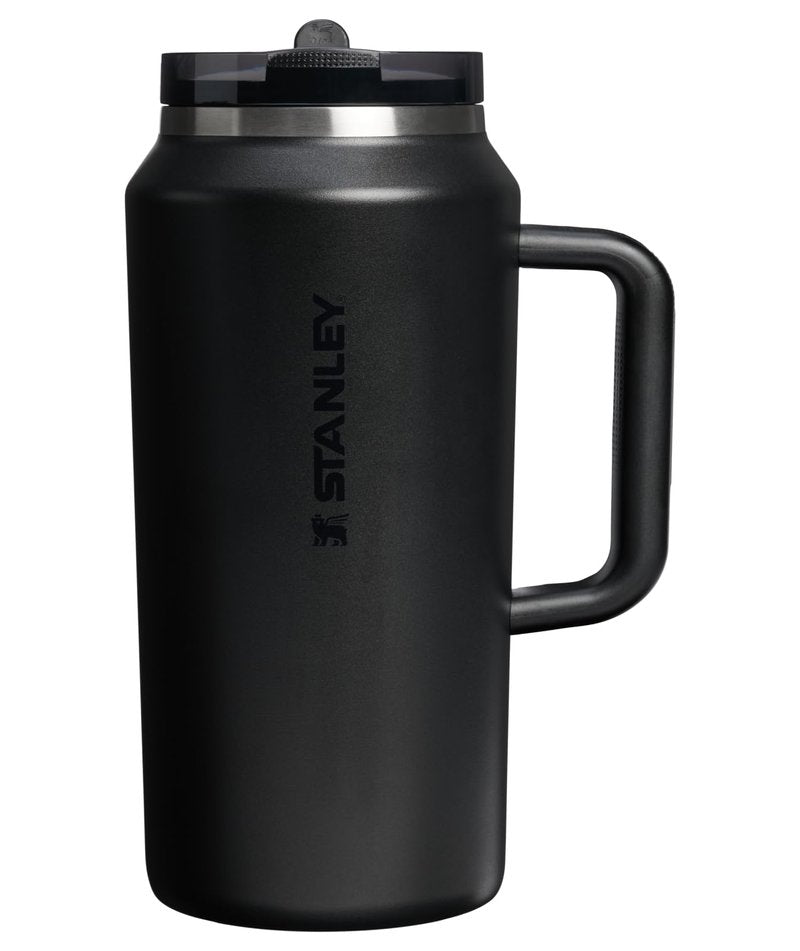 STANLEY Quencher ProTour Flip Straw Tumbler with Leakproof Lid 64 oz | Built-In Straw & Handle | Cupholder Compatible for Travel | Insulated Stainless Steel Cup | BPA-Free | Black 2.0