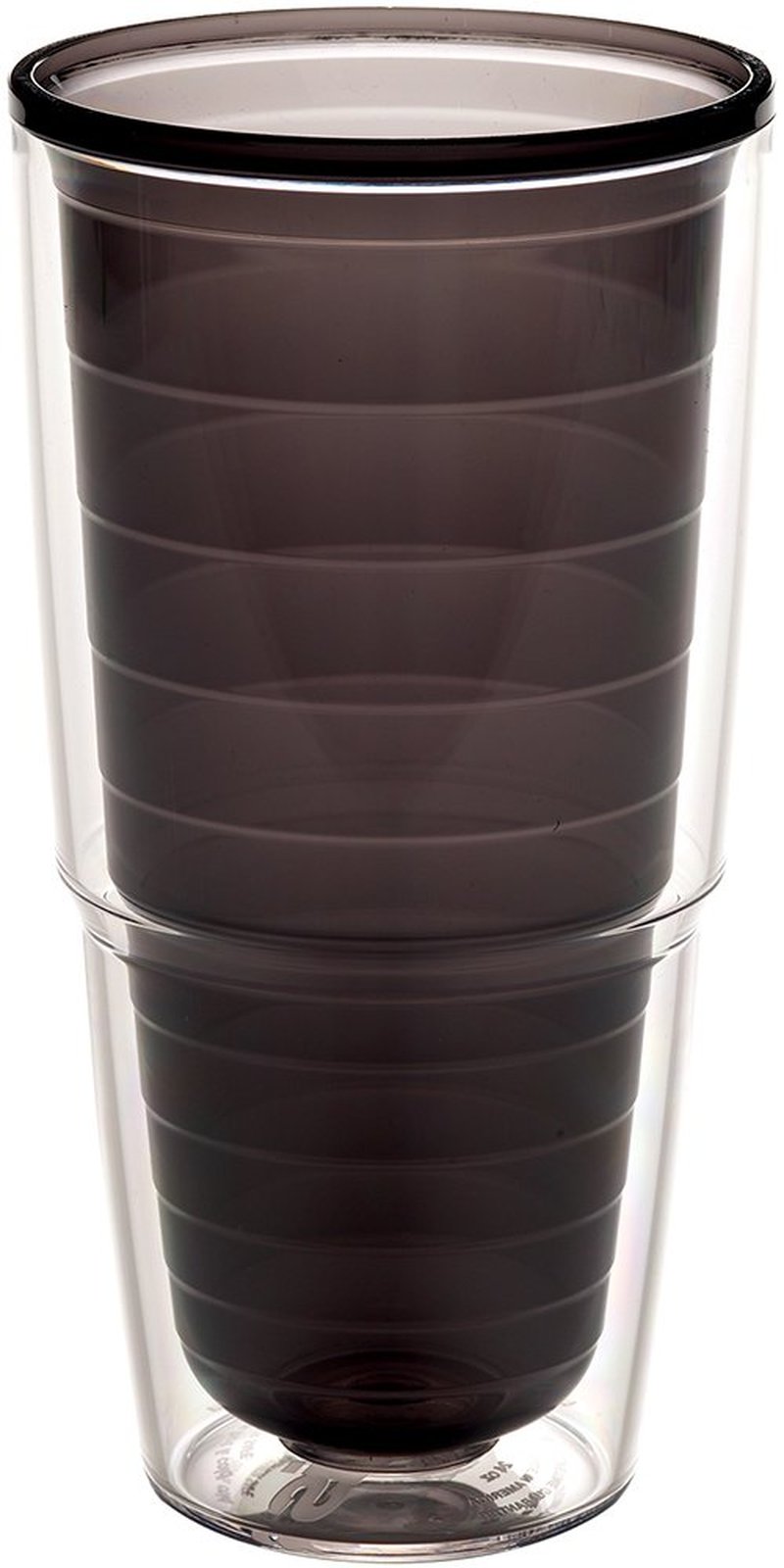 Tervis Clear & Colorful Tabletop Made in USA Double Walled Insulated Tumbler Travel Cup Keeps Drinks Cold & Hot, 24oz, Quartz