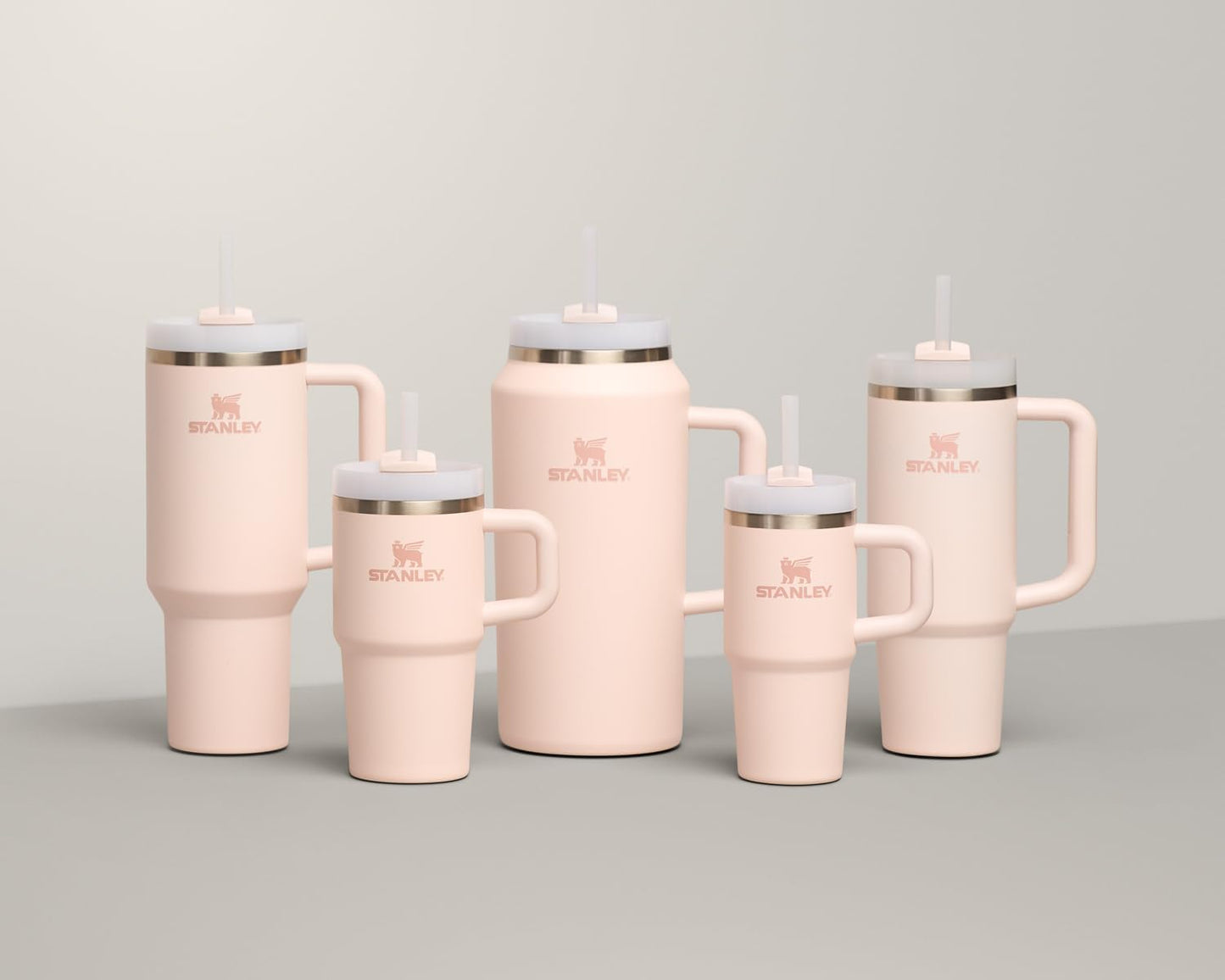 STANLEY Quencher H2.0 Tumbler - 64 oz Insulated Stainless Steel Cup with Handle & Straw | BPA-Free Rose Quartz 2.0