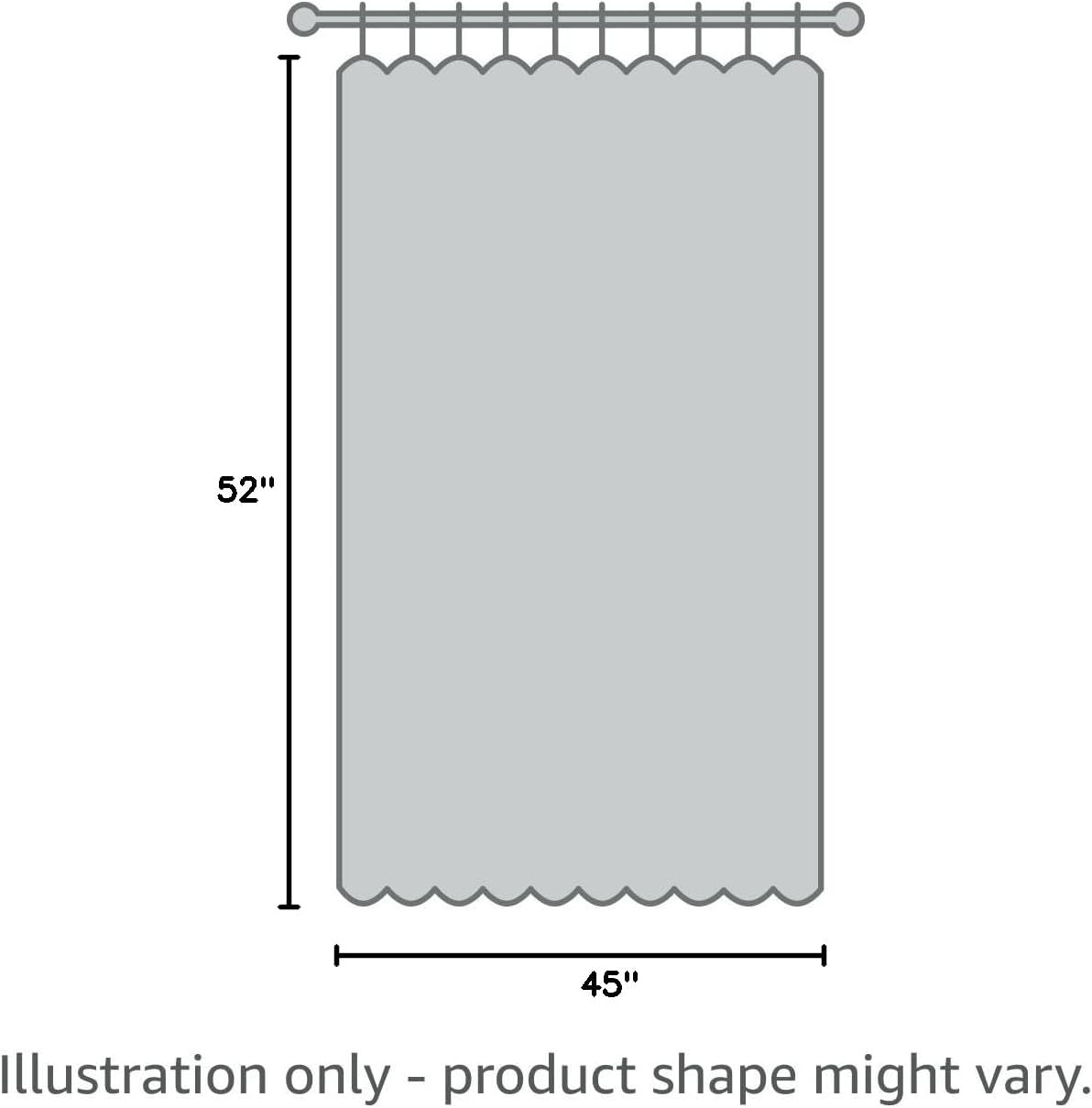 MIULEE Blackout Curtains - 100% Thermal Insulated Grey Linen Texture Drapes | 52x45 Inch (2 Panels)