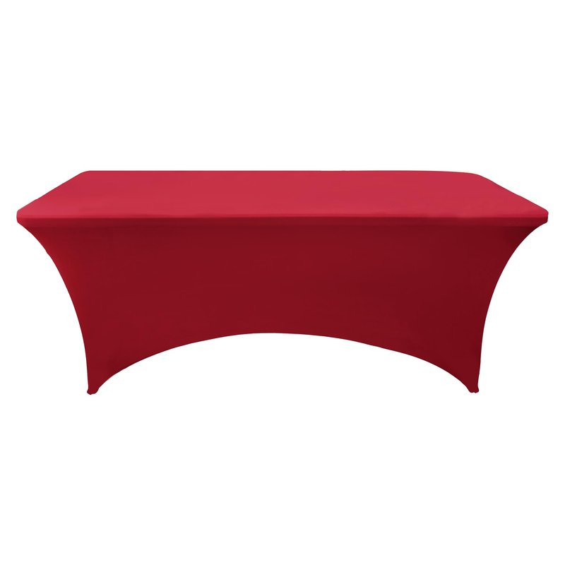 ZarzaaSik 2-Pack 8ft Spandex Table Covers for Rectangle Folding Tables - Washable Elastic Tablecloth - Ultimate Fitted Table Protector for Birthday Parties, Trade Shows, Banquet