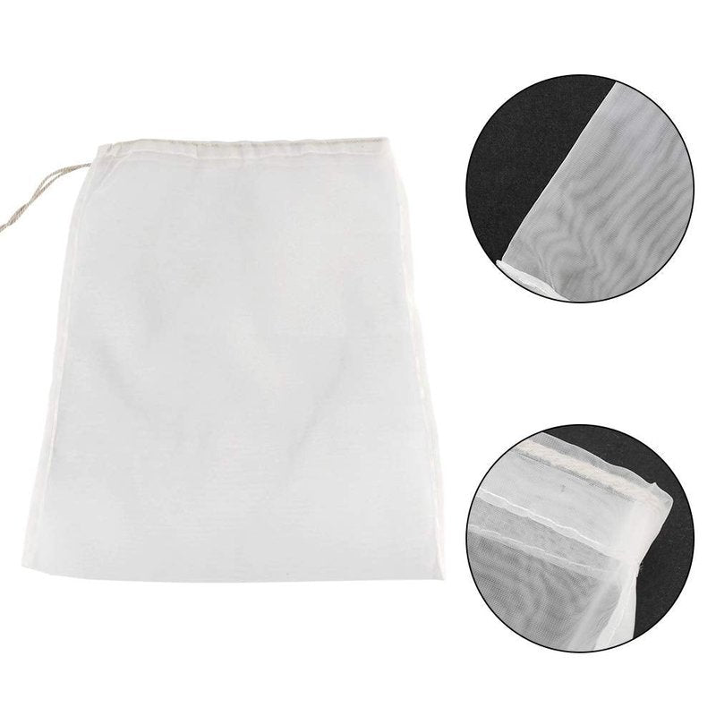 100 Mesh Food Grade Wine Filter Bag Reusable Home Brew Beer Making Extra Fine Extraction Sack Best for Straining Food Nut Milk Brewing Needs(28x45cm)