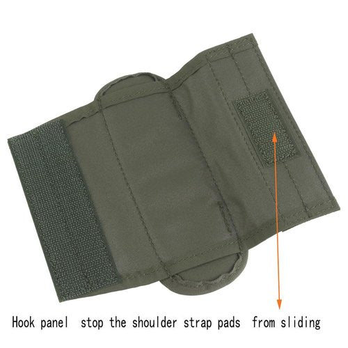 Hdlsina 2 Pack Tactical Vest Shoulder Pads Breathable Universal Shoulder Strap Pad for JPC Tactical Vest (Green)