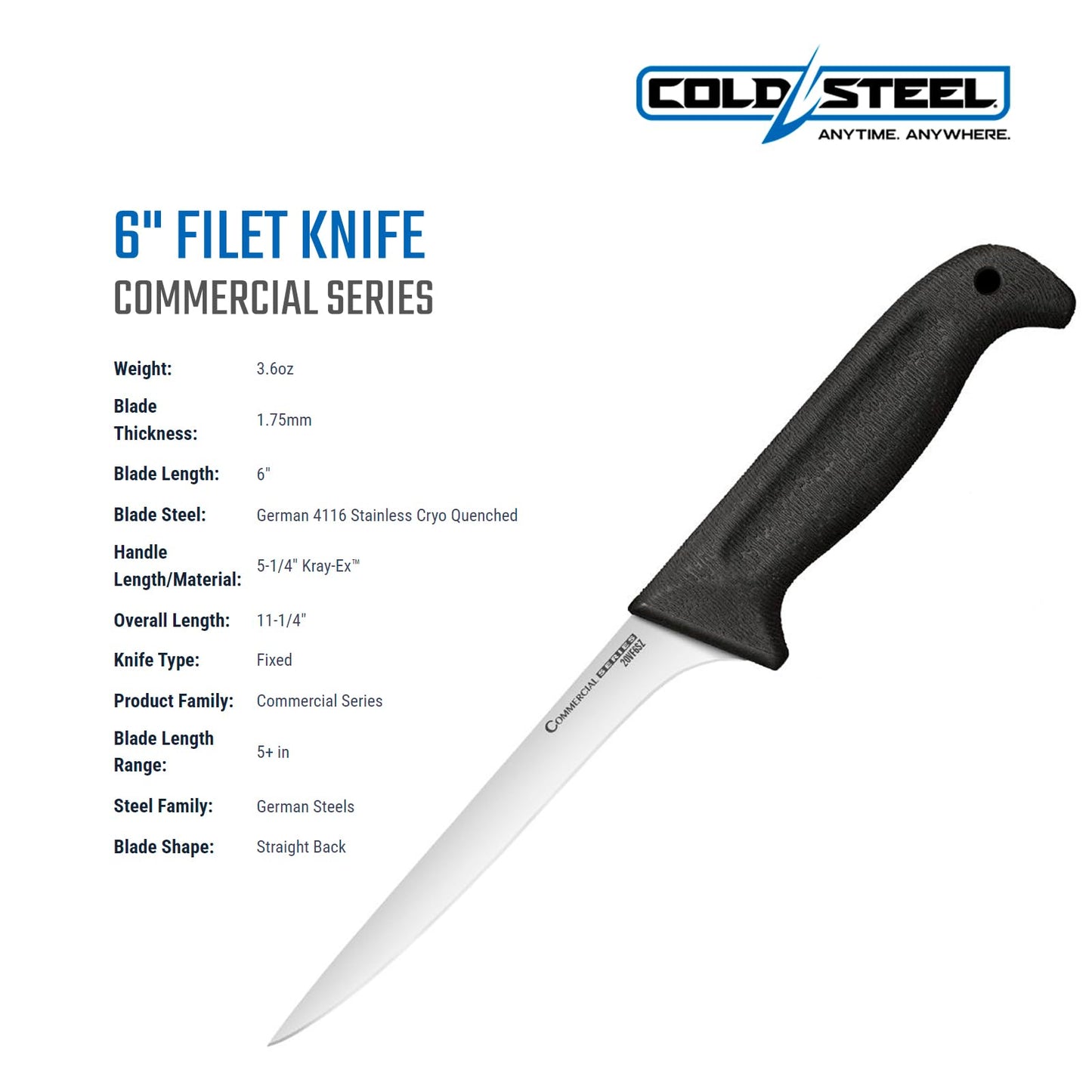 Cold Steel Commercial Series 6" Filet Knife