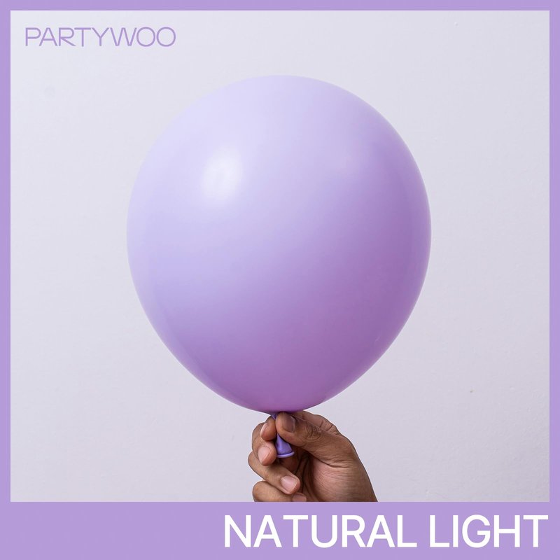 PartyWoo Lavender Balloons 101pcs 12 Inch Light Pastel Purple Lilac Purple Latex Helium Balloons for Birthday Baby Shower Graduation Wedding Anniversary Bridal Shower Party Decorations Purple-Q10