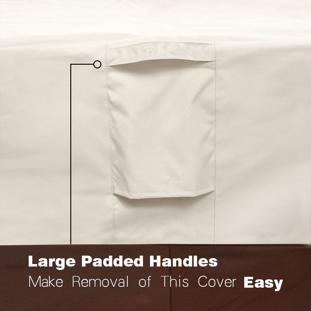 Vailge Patio Chair Covers - Heavy Duty Waterproof Lounge Deep Seat Covers | 2 Pack, Large, Beige & Brown