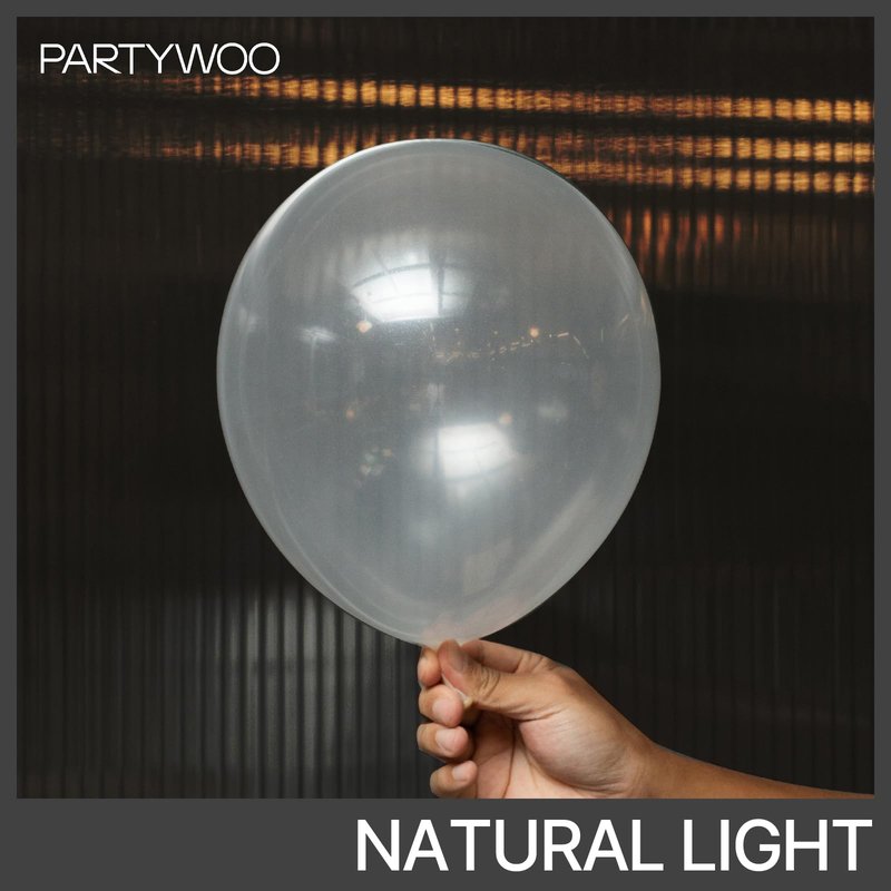 PartyWoo Clear Balloons 100pcs 12 Inch Transparent Latex Helium Balloons for Graduation Wedding Baby Shower Bridal Shower Engagement Gender Reveal Anniversary Birthday Party Decorations Clear-Y2