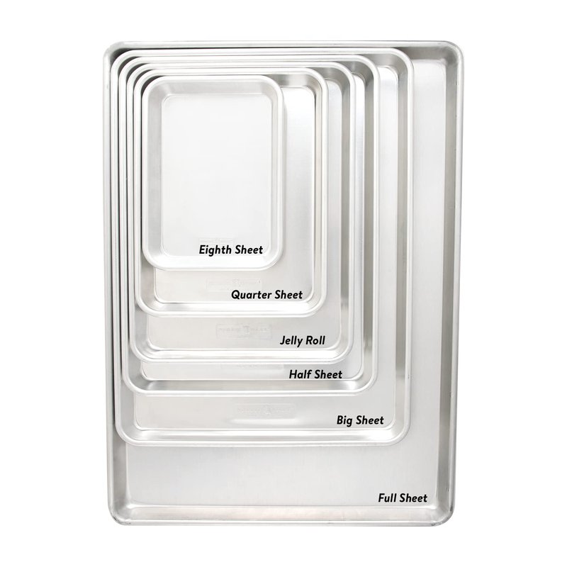Nordic Ware Aluminum Full Size Sheet Pan 26 x 18 inches for commercial oven use, Full Sheet, 2-Pack (For Commercial Oven Use., Not for standard home ovens)