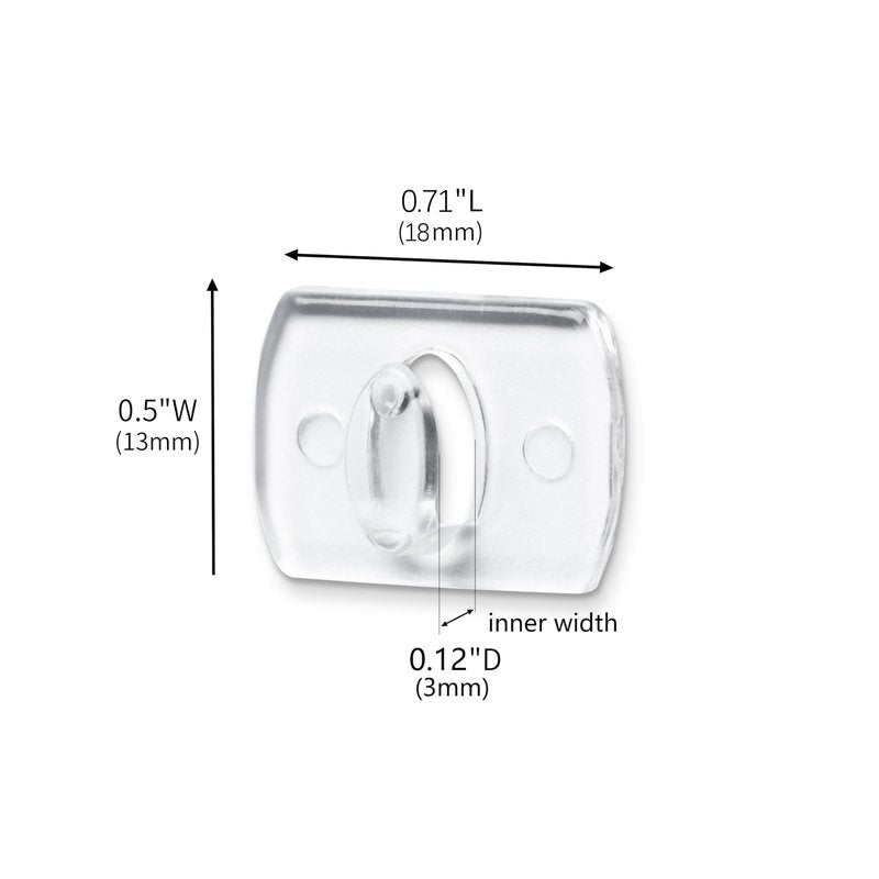 MOVELYST 100 Mini Clear Light Clips with 120 Adhesive Strips, Damage-Free Indoor Mini Wall Hooks for Hanging, Removable Clips for Christmas Decoration