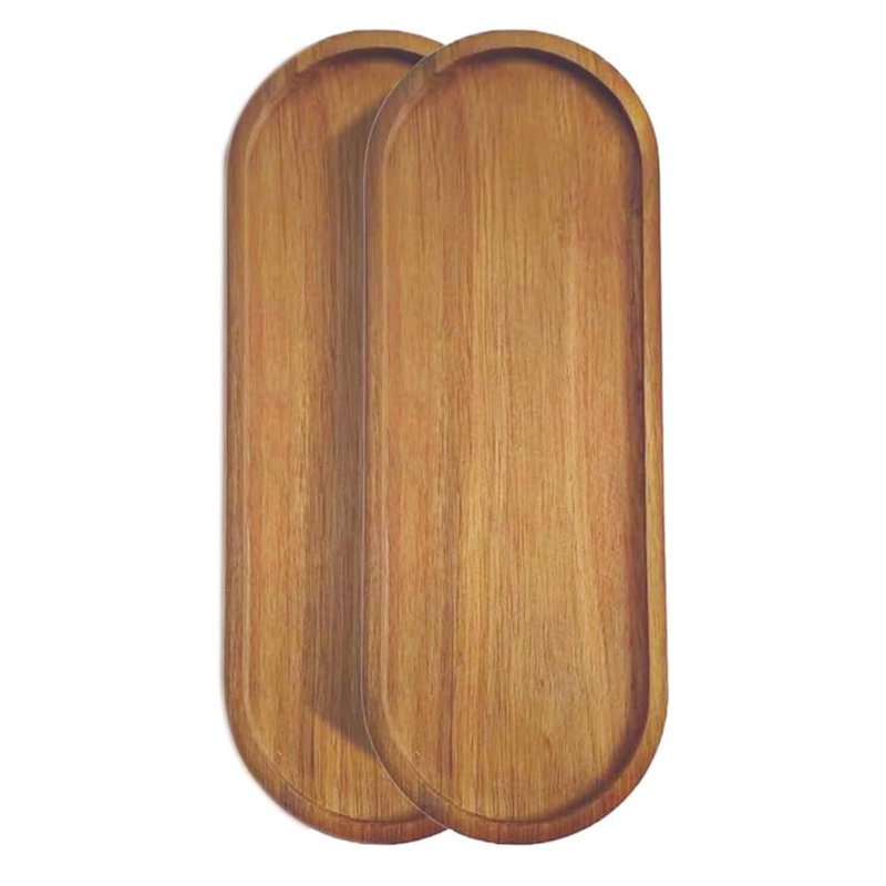 Linwnil Wood Serving Trays Charcuterie Boards Oval Wooden Plates Wood Serving Platter Cheese Dinner Plates Bulk for Dessert Snack Bread Fruit Appetizer Dishes (11.5x4Inch*12Pack)