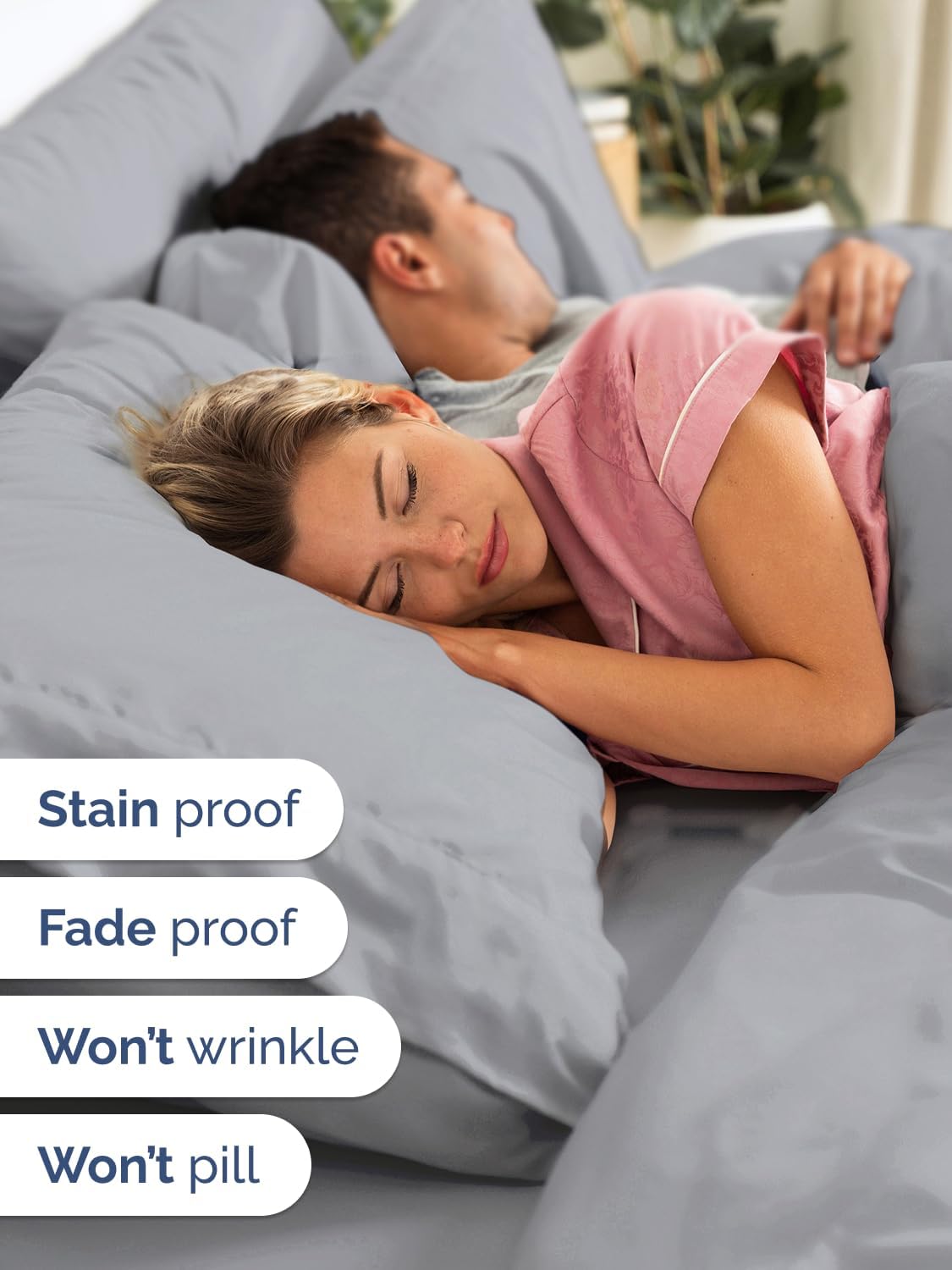 Regine Switzerland Extra Deep Queen Sheet Set - 6-Piece Breathable Cooling Bedding - Soft, Wrinkle-Free Steel Blue