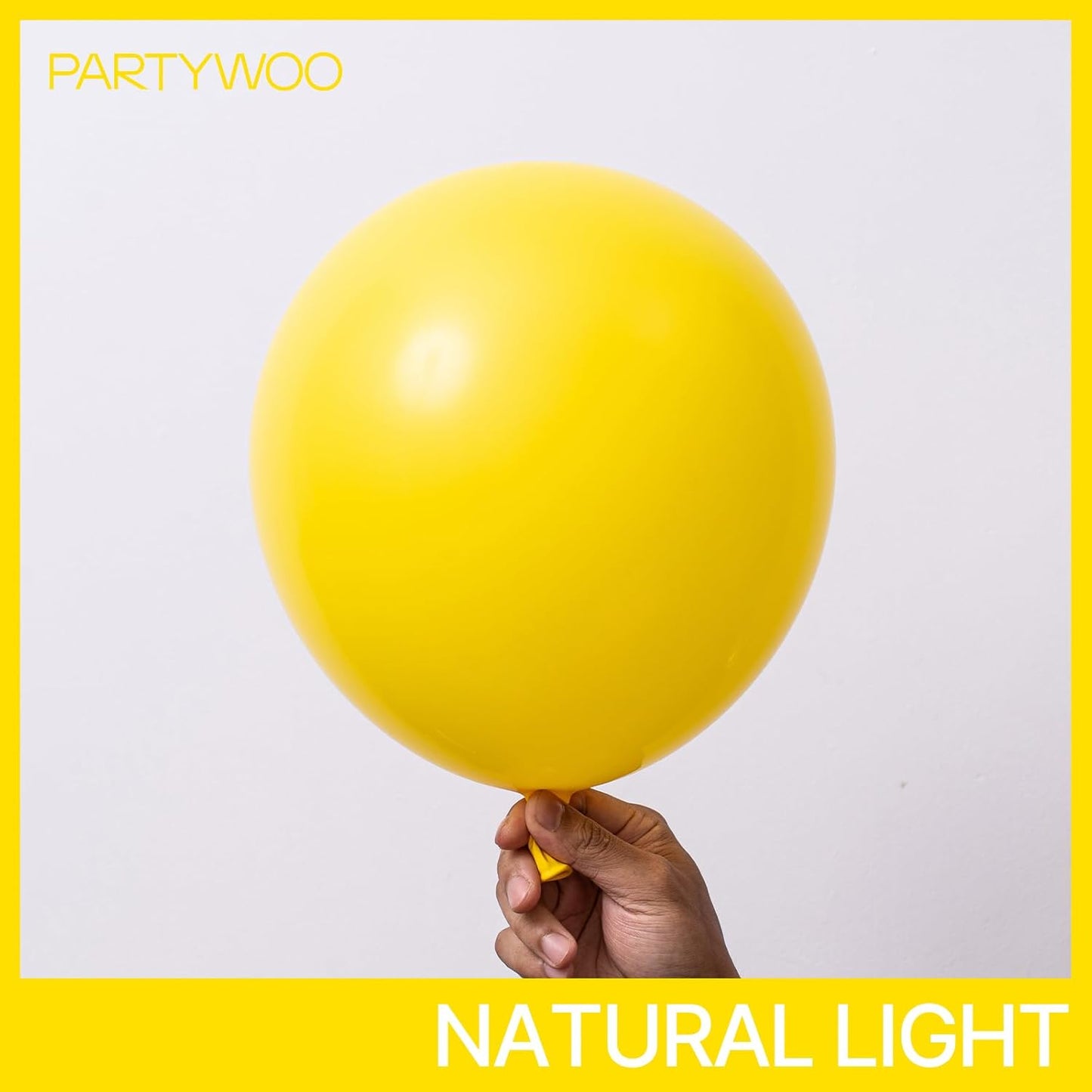 PartyWoo Yellow Balloons - 155-Piece Matte Latex Balloon Arch Kit for Easter & Birthday Celebrations | 5-18 Inch Sizes