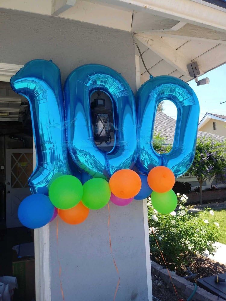 Metallic Blue Number 3 Balloon - 40 Inch 3rd Birthday Celebration Decor for Kids & Adults
