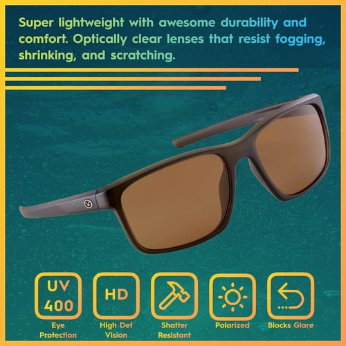 Flying Fisherman Rip Current Polarized Sunglasses with AcuTint UV Blocker for Fishing and Outdoor Sports