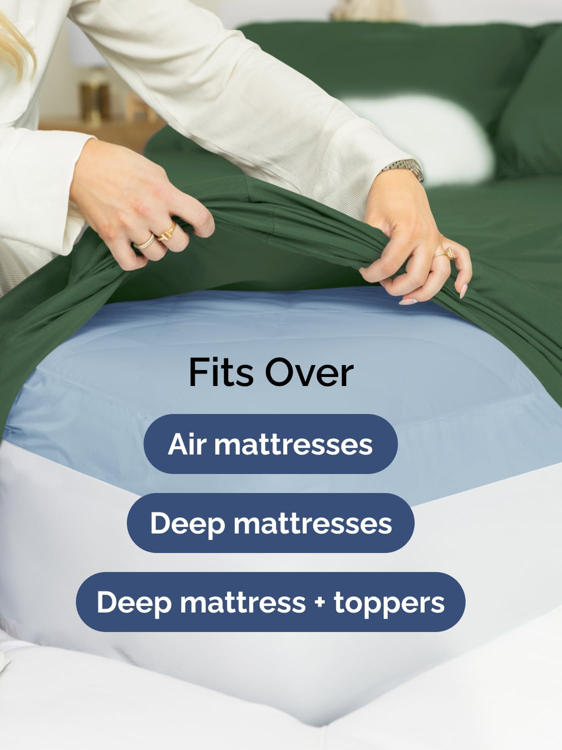 Skiennix Extra Deep Twin Sheet Set - 4-Piece Breathable Cooling Sheets - Luxury Hotel Bedding in Emerald Green