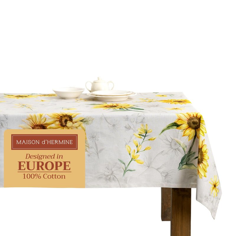 Maison d' Hermine Table Cloth Square Table 100% Cotton 54 x 54 Inches Tablecloth Reusable Decorative for Dining Kitchen Room Farmhouse Home Gifts for Mothers Day Spring Summer - Candice
