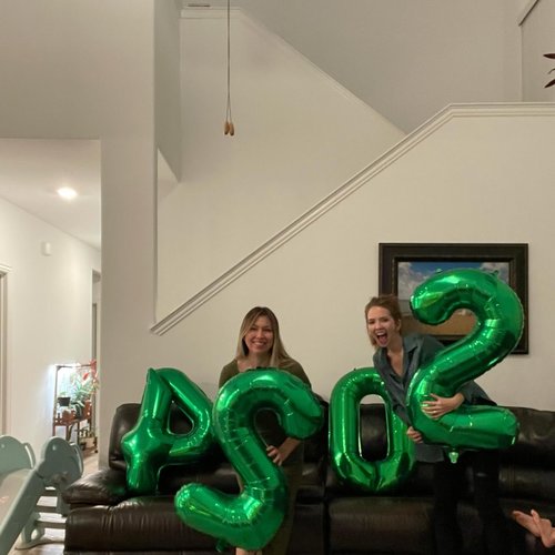 Dark Green Number 40 Balloon 40 Inch, 40th Birthday Party Decorations for Children, Giant 40 Foil Balloon for Party Supplies