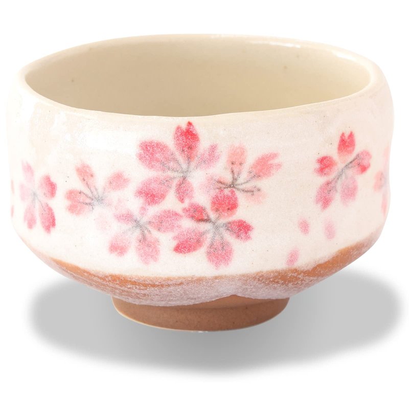 Mino Ware Mini Matcha Tea Bowl, 3.7 inch, Heian-Sakura Red, Japanese Pottery, Ceramic, Small Tea Bowl, Sake, Gift, Chawan, 5.4 floz