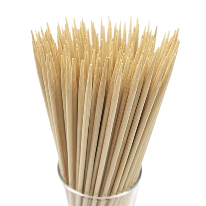10" Natural Bamboo Skewers for BBQ，Appetiser，Fruit，Cocktail，Kabob，Chocolate Fountain，Grilling，Barbecue，Kitchen，Crafting and Party. Φ=4mm, More Size Choices 6"/8"/12"/14"/16"/17.5"/30"/36"(1000 PCS)