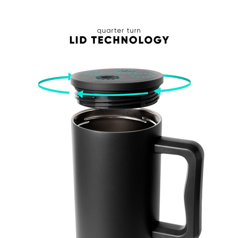 Simple Modern 40 oz Trek Tumbler with Handle and Straw Lid | Cup Holder Friendly Insulated Stainless Steel Travel Mug | Blush