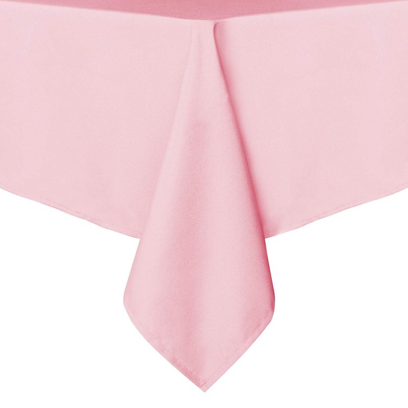 sancua Rectangle Tablecloth - 90 x 132 Inch - Stain and Wrinkle Resistant Washable Polyester Table Cloth, Decorative Fabric Table Cover for Dining Tables, Buffet Parties and Camping, Pink