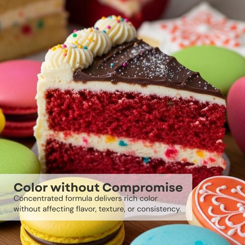 Chefmaster Super Red Liqua-Gel® Food Coloring - Vibrant, Fade-Resistant Dye for Icing & Fondant | 0.70 oz