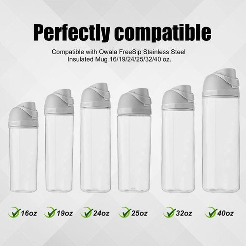 lasuroa 7pcs Water Bottle Replacement Parts for Owala, Water Bottle Seal Ring Stopper Replacement Button Replacement Water Bottle Accessories Compatible with Owala FreeSip 19/24/32/40oz