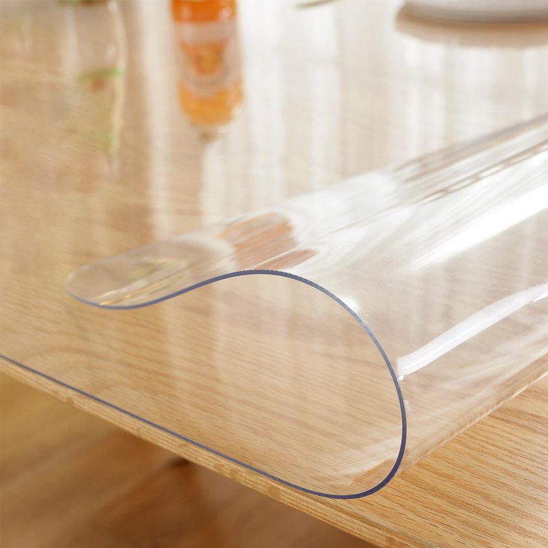 LovePads Clear Table Cover Protector, 40 x 108 Inch 2mm Thick Plastic Table Cover, Table Protector for Dining Room Table, Waterproof Dresser Cover Top for Kitchen, Coffee, Writing Desk