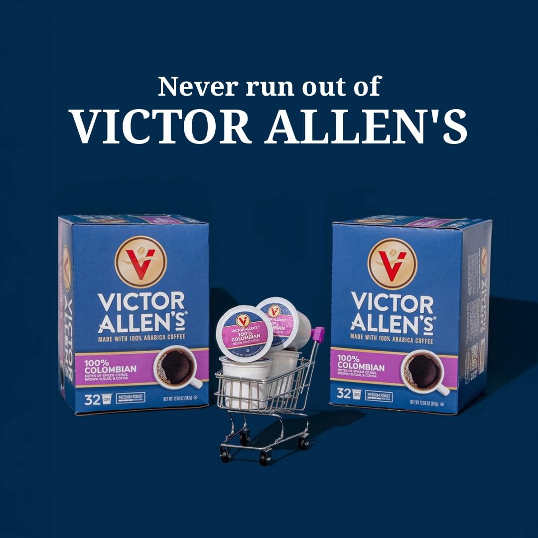 Victor Allen's Coffee Variety Pack - Single Serve Pods with French Vanilla, Caramel Macchiato & Hazelnut | 32 Count for Keurig K-Cup Brewers