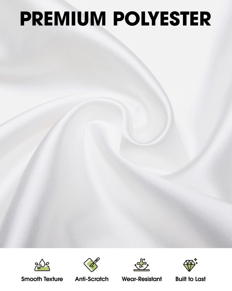 Pureegg Rectangle Table Cloth 60" x 102" – Durable Polyester Tablecloth Offers Reusable & Washable Protection, Ideal for Outdoor Party, Picnic, Wedding, Banquet and Birthday, 6 Pack, White