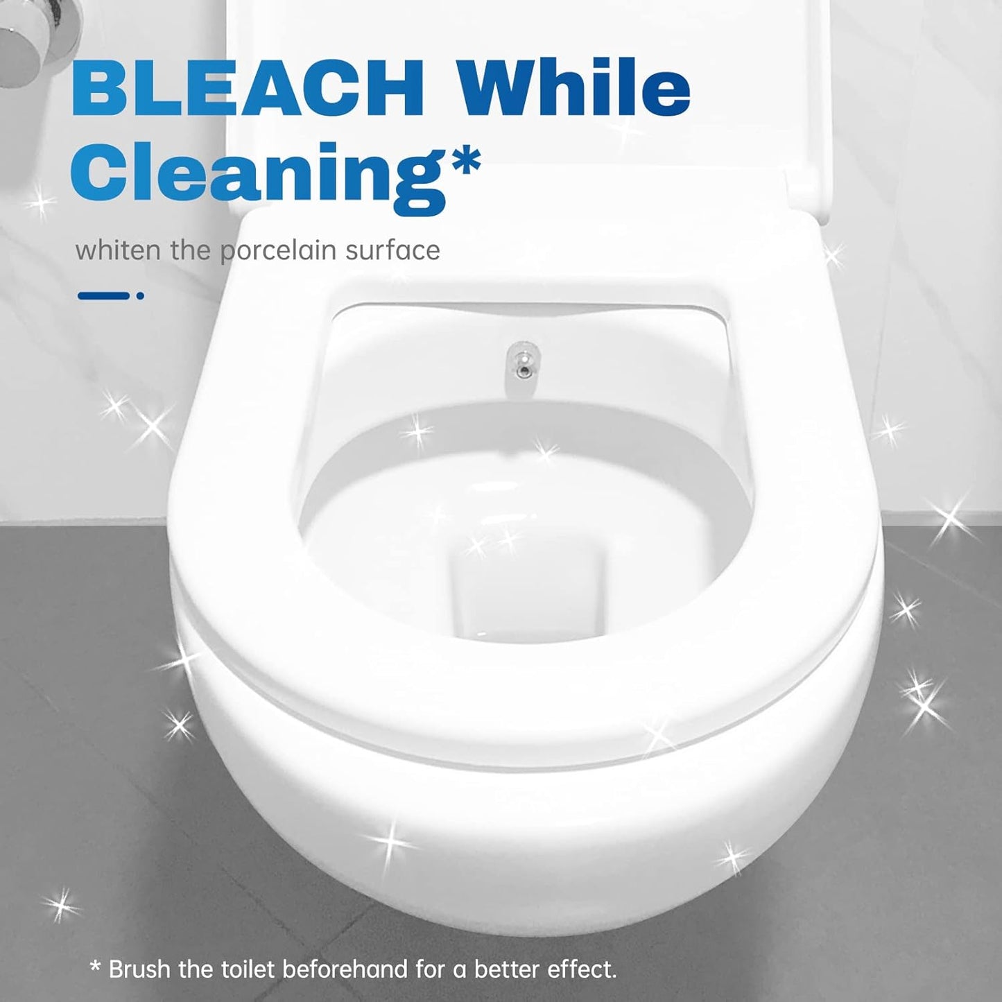 Vacplus Toilet Bowl Cleaner Tablets - 20-Pack Automatic Bleach Cleaners for Deodorizing & Descaling